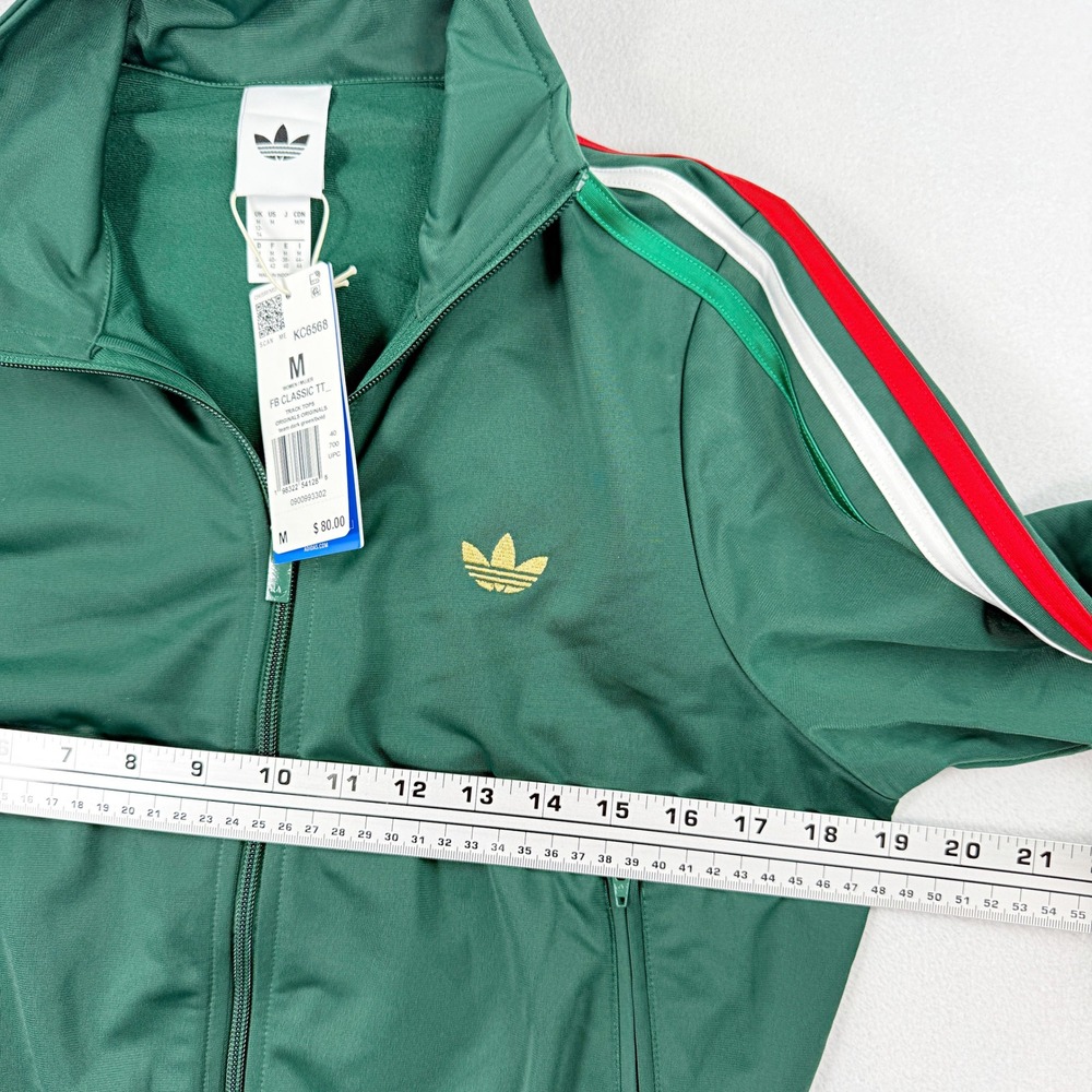 Adidas Firebird Track Top Team Dark Green Mexico / Size M Womens KC6568, New - Picture 6 of 7